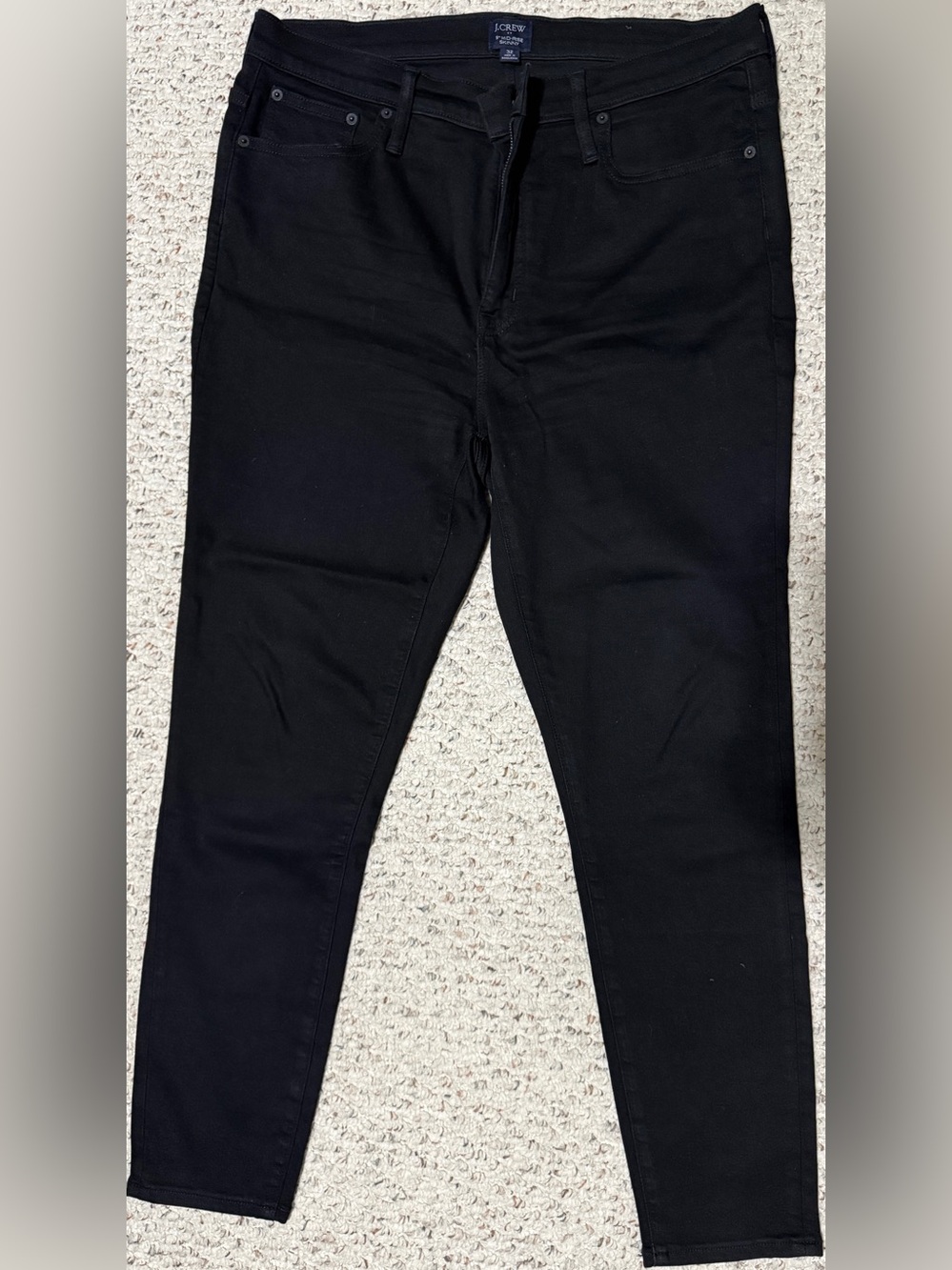 J.Crew 9" Mid-Rise Skinny Jeans Black Size 32 AG727 Stretch